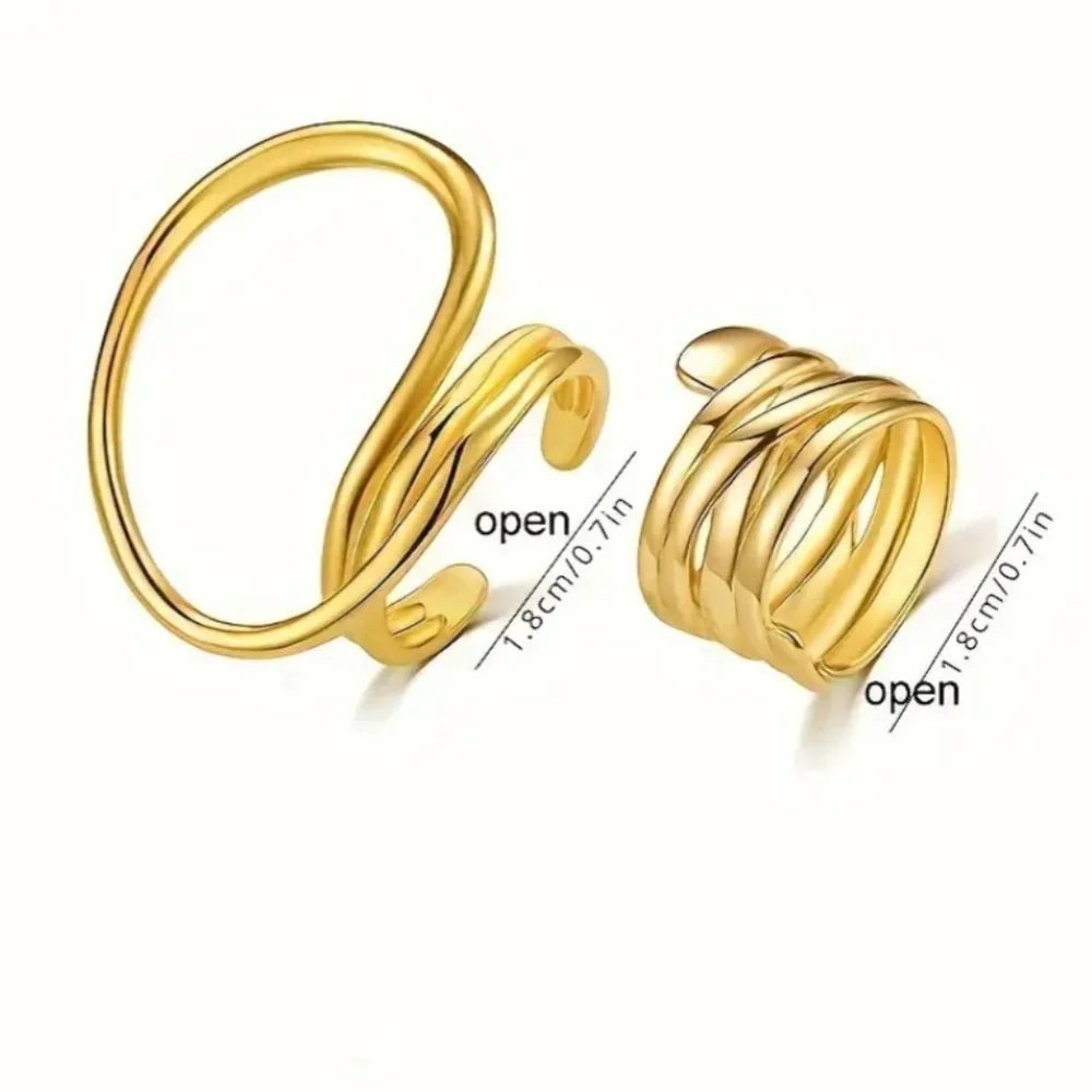 Twist Ring NWT Set of 2 Gold Rings